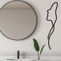 Wallity Woman Face Profile Escultura de Pared Negra
